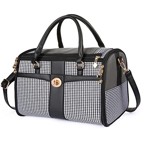 Modische Hundetasche für kleine Hunde mit Schultergurt, hält bis zu 4.5 kg, hochwertiges PU-Leder, Haustiertrage, Katzentasche, Welpenbörse für Reisen Modische Hundetasche für kleine Hunde mit Schultergurt, hält bis zu 4.5 kg, hochwertiges PU-Leder, Haustiertrage, Katzentasche, Welpenbörse für Reisen von KaloKLU