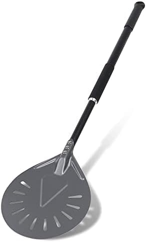 Pizzaschieber 15,2 cm, rund, Aluminium, perforiert mit Metallgriff hausgemachte Pizzaofen, Zubehör Pizzaschieber 15,2 cm, rund, Aluminium, perforiert mit Metallgriff hausgemachte Pizzaofen, Zubehör von KaloKLU