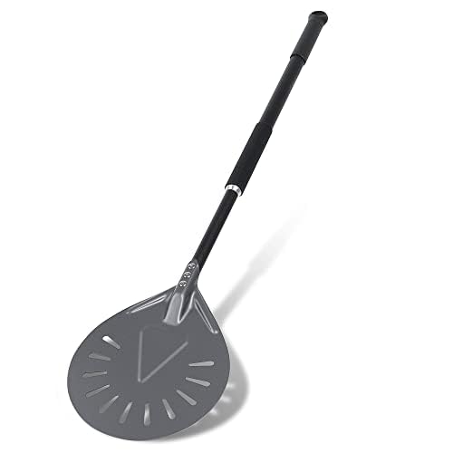 Pizzaschieber 15,2 cm, rund, Aluminium, perforiert mit Metallgriff hausgemachte Pizzaofen, Zubehör Pizzaschieber 15,2 cm, rund, Aluminium, perforiert mit Metallgriff hausgemachte Pizzaofen, Zubehör von KaloKLU