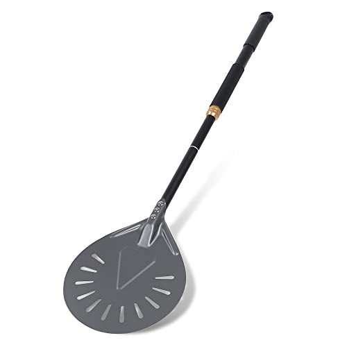 Pizzaschieber 15,2 cm, rund, Aluminium, perforiert mit Metallgriff hausgemachte Pizzaofen, Zubehör Pizzaschieber 15,2 cm, rund, Aluminium, perforiert mit Metallgriff hausgemachte Pizzaofen, Zubehör von KaloKLU