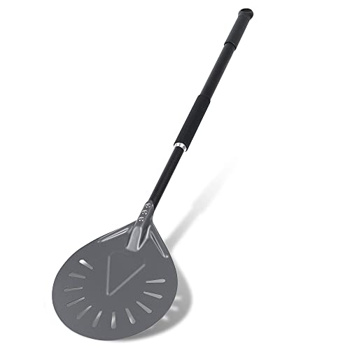 Pizzaschieber 15,2 cm, rund, Aluminium, perforiert mit Metallgriff hausgemachte Pizzaofen, Zubehör Pizzaschieber 15,2 cm, rund, Aluminium, perforiert mit Metallgriff hausgemachte Pizzaofen, Zubehör von KaloKLU