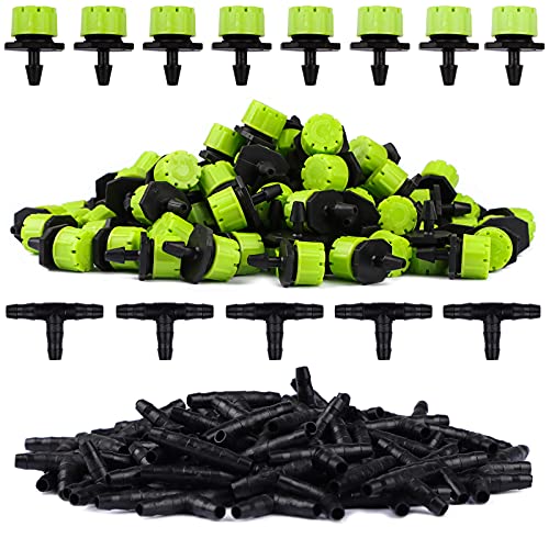 Kalolary 100 Bewässerung Tropfer 100 T-Stück Schlauch 4/7mm Bewässerungssystem Garten Bewässerungsset Tropfbewässerung Verstellbar Schlauchverbindung Abzweigung Micro Drip Dystem Kalolary 100 Bewässerung Tropfer 100 T-Stück Schlauch 4/7mm Bewässerungssystem Garten Bewässerungsset Tropfbewässerung Verstellbar Schlauchverbindung Abzweigung Micro Drip Dystem von Kalolary