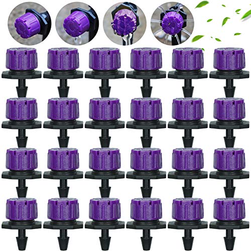 Kalolary 100Pcs Bewässerung Tropfer Sprinkler, Micro Tropfer Bewässerungs, verstellbar Micro Tropfbewässerung Bewässerung Werkzeug Anti-Clogging Emitter Tropfer Garten Bewässerung Düse von Kalolary