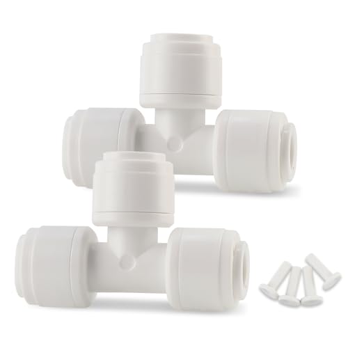 Kalolary 30 Stück Quick-Connect 1/4" Tropfbewässerungs T-Stück mit 4 Stopfen, Universelles Barbed T-Verbindungsstück für 1/4" Schlauch, dichtheitsgeprüfte Fittings für Sprinkler und Tropfbewässerungs Kalolary 30 Stück Quick-Connect 1/4" Tropfbewässerungs T-Stück mit 4 Stopfen, Universelles Barbed T-Verbindungsstück für 1/4" Schlauch, dichtheitsgeprüfte Fittings für Sprinkler und Tropfbewässerungs von Kalolary