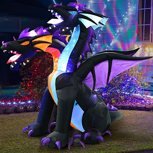 Kalolary 7 ft Halloween Aufblasbarer 2-köpfiger Drache, Blow Up Dragon Yard Dekorationen mit eingebauten Lichtern, Riesiger animierter Fire & Ice Dragon Yard Rasendekoration für Weihnachtsfeiern Kalolary 7 ft Halloween Aufblasbarer 2-köpfiger Drache, Blow Up Dragon Yard Dekorationen mit eingebauten Lichtern, Riesiger animierter Fire & Ice Dragon Yard Rasendekoration für Weihnachtsfeiern von Kalolary
