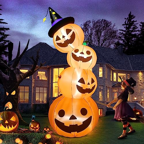 Kalolary 8 Fuß hög Halloween Uppblåsbara Pumpadekorationer, Blow Up Pumpa Lanterns Dekorationer med inbyggda Utomhus Inomhus Semester Dekor för Hem Familj Yard Gräsmatta Trädgård Kalolary 8 Fuß hög Halloween Uppblåsbara Pumpadekorationer, Blow Up Pumpa Lanterns Dekorationer med inbyggda Utomhus Inomhus Semester Dekor för Hem Familj Yard Gräsmatta Trädgård von Kalolary