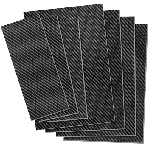 Kalolary Kohlefaserplatte Kohlefaser Platte, 100% 3K Glatte Oberfläche Karbon Carbonfaserplatten für handgefertigte DIY Geldbörsen Modellteil Reparaturplatte (Köperbindung, 100 * 250 * 1mm) von Kalolary