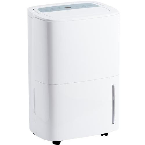 Elektrischer Luftentfeuchter 70L/Tag mit Auto-Modus & Schlauch Bautrockner für Keller, Badezimmer, Schlafzimmer bis 150㎡ Raumentfeuchter mit Digitaldisplay, Schimmel-Schutz, 360° Rollen, Leiser 40dB von Kalopsia