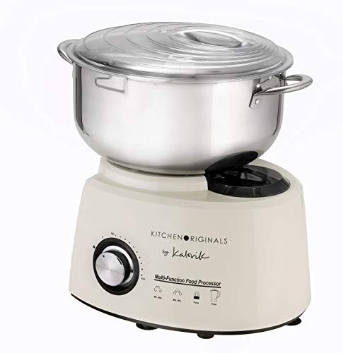 Team Kalorik Küchenmaschine, Inklusive 3 Behälter (5,8 l Schüssel, 1,5 l Mixer und 0,4 l Zerkleinerer), 1200 W, Weiß, TKG HA 1007 KTO von Kalorik