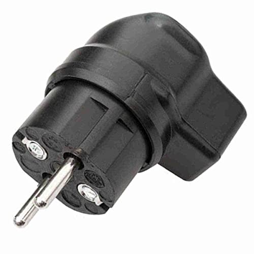 KALTHOFF 341006 341 Vollgummi Winkelstecker, 250 V, schwarz von Kalthoff