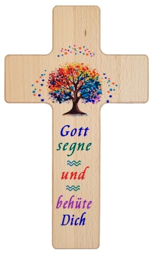 Kaltner Präsente Geschenkidee - Kreuz Kinderkreuz mit Lebensbaum - Baby Geschenk Junge Mädchen/Geschenke zur Geburt/Schwangerschaft Geschenk/Werdende Mütter/Taufgeschenke Jungen Mädchen von Kaltner Präsente
