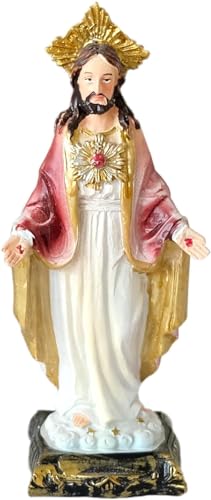 Kaltner Präsente Geschenkidee - Heiligenfigur Jesus Christus/Herz Jesu/Sohn Gottes Figur (Höhe 14,5 cm) von Kaltner Präsente