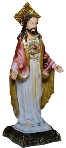 Kaltner Präsente Geschenkidee - Heiligenfigur Jesus Christus/Herz Jesu/Sohn Gottes Figur (Höhe 14,5 cm) von Kaltner Präsente