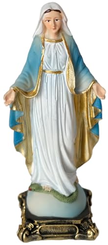 Kaltner Präsente Geschenkidee - Heiligenfigur Madonna Heilige Maria Mutter Gottes mit Fuß auf Schlange (Höhe 12,50 cm) von Kaltner Präsente