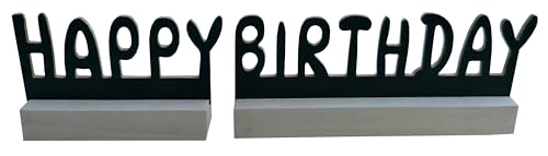 Kaltner Präsente Geschenkidee - Holz Geschenkartikel Deko Tisch Aufsteller Happy Birthday Geburstag Geburtstagsdeko Tischdeko von Kaltner Präsente
