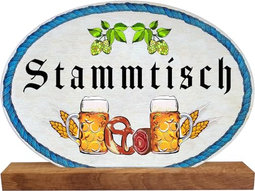 Kaltner Präsente Geschenkidee - Holz Geschenkartikel Deko Tisch Aufsteller Stammtisch Biergarten Gasthaus Masskrug (19 cm) von Kaltner Präsente