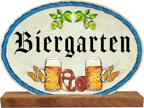 Kaltner Präsente Geschenkidee - Holz Geschenkartikel Deko Tisch Aufsteller Stammtisch Gasthaus Biergarten Maßkrug (20 cm) von Kaltner Präsente