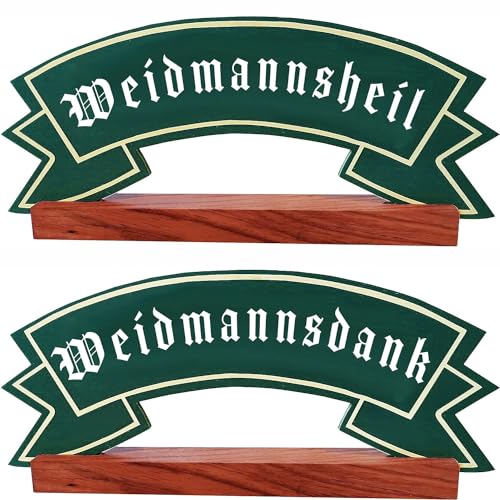 Kaltner Präsente Geschenkidee - Holz Geschenkartikel Deko Tisch Aufsteller für Stammtisch Jäger Jagd Weidmannsheil Weidmannsdank 28 cm von Kaltner Präsente