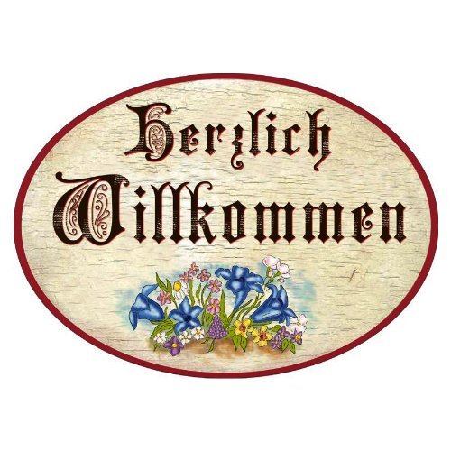 Kaltner Präsente Geschenkidee - Holz Geschenkartikel Deko Türschild im Antik Design Dekoartikel Blanko (Ø 18 cm) von Kaltner Präsente