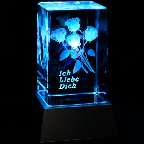 Kaltner Präsente Stimmungslicht Kristall Glasblock mit 3D Gravur/Ich Liebe Dich Geschenke für Frauen, Männer/Jahrestag Geschenk für Sie, Ihn/Gravur Herz/Nachtlicht Kaltner Präsente Stimmungslicht Kristall Glasblock mit 3D Gravur/Ich Liebe Dich Geschenke für Frauen, Männer/Jahrestag Geschenk für Sie, Ihn/Gravur Herz/Nachtlicht von Kaltner Präsente