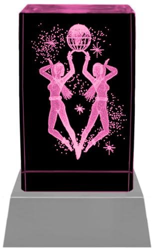 Kaltner Präsente Stimmungslicht - Das perfekte Geschenk: LED Kerze/Kristall Glasblock / 3D-Laser-Gravur Horoskop Sternzeichen Zwilling Astrologie von Kaltner Präsente