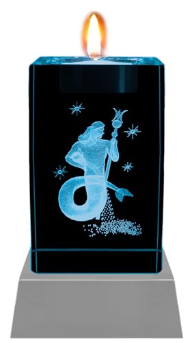 Kaltner Präsente Stimmungslicht - EIN ganz besonderes Geschenk: LED Kerze/Kristall Glasblock / 3D-Laser-Gravur Teelichthalter Horoskop Sternzeichen Wassermann/Astrologie Kaltner Präsente Stimmungslicht - EIN ganz besonderes Geschenk: LED Kerze/Kristall Glasblock / 3D-Laser-Gravur Teelichthalter Horoskop Sternzeichen Wassermann/Astrologie von Kaltner Präsente