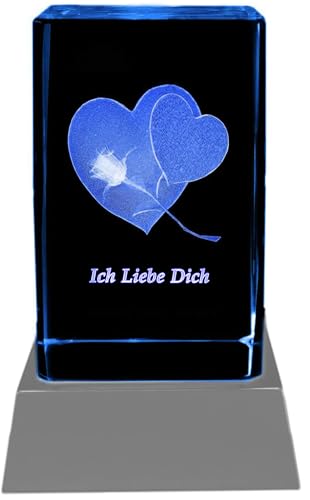 Kaltner Präsente Stimmungslicht - Das perfekte Geschenk: Kristall Herz mit 3D Gravur/Ich liebe dich Geschenke für Frauen, Männer/Jahrestag Geschenk für Sie, Ihn/Gravur Herz/Nachtlicht Kaltner Präsente Stimmungslicht - Das perfekte Geschenk: Kristall Herz mit 3D Gravur/Ich liebe dich Geschenke für Frauen, Männer/Jahrestag Geschenk für Sie, Ihn/Gravur Herz/Nachtlicht von Kaltner Präsente