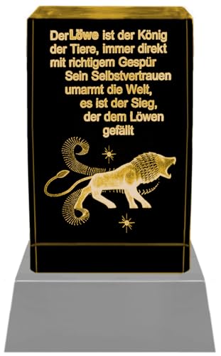 Kaltner Präsente Stimmungslicht LED Kerze/Kristall Glasblock / 3D-Laser-Gravur Horoskop Sternzeichen Löwe Astrologie Kaltner Präsente Stimmungslicht LED Kerze/Kristall Glasblock / 3D-Laser-Gravur Horoskop Sternzeichen Löwe Astrologie von Kaltner Präsente