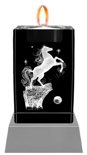 Kaltner Präsente Stimmungslicht - Das perfekte Pferde Geschenk: LED Kerze/Kristall Glasblock / 3D Pferdelampe für Kinder Mädchen Jungen, Pferdeliebhaber, Nachtlicht Pferd Kaltner Präsente Stimmungslicht - Das perfekte Pferde Geschenk: LED Kerze/Kristall Glasblock / 3D Pferdelampe für Kinder Mädchen Jungen, Pferdeliebhaber, Nachtlicht Pferd von Kaltner Präsente