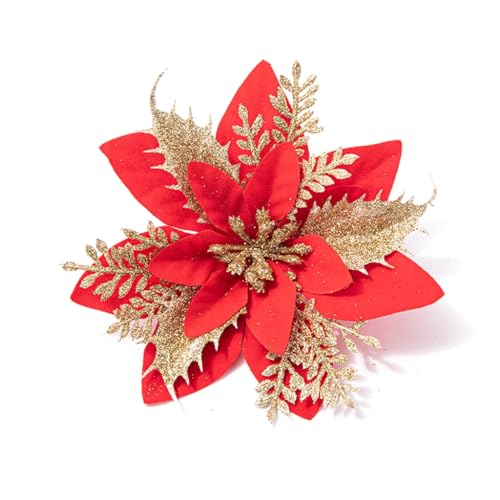 10 Stück 14 cm Weihnachtsstern künstliche Blumen Glitzer Weihnachtsblumen für Weihnachtsbaum 10 Stück 14 cm Weihnachtsstern künstliche Blumen Glitzer Weihnachtsblumen für Weihnachtsbaum von Kalttoy