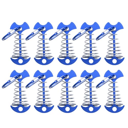 10 x Fischgräten-Deckanker mit Federschnallen, Outdoor-Camping-Zubehör von Kalttoy