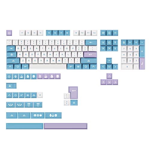 138 Tasten PBT-Tastenkappen, XDA-Profil, DYE SUB, personalisierte Obst-Joghurt-Spiel-Tastenkappe für Cherry MX Switch, mechanische Tastatur-Tastenkappen, elektronisches Spiel-Tastenkappen-Set, von Kalttoy