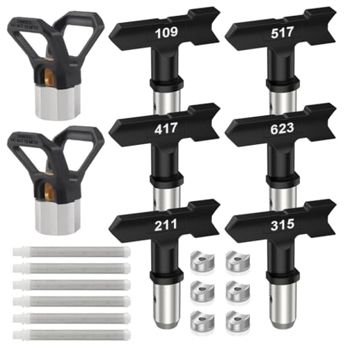 14-teiliges Airless-Farbsprühspitzen-Set, 6 wendbare Sprühdüsen, 6 luftlose Sprühdüsen 14-teiliges Airless-Farbsprühspitzen-Set, 6 wendbare Sprühdüsen, 6 luftlose Sprühdüsen von Kalttoy