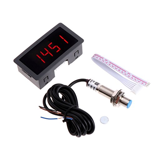 4 digitale Drehzahlmesser + Hall-Näherungsschalter Sensor NPN LED-Tachometer von Kalttoy