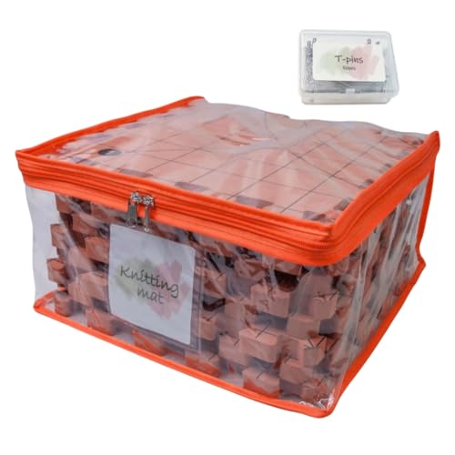 9 Stück Strick-Blockiermatten mit T-Nadeln, Gitterbrett, Häkel-Blockierbrett 9 Stück Strick-Blockiermatten mit T-Nadeln, Gitterbrett, Häkel-Blockierbrett von Kalttoy