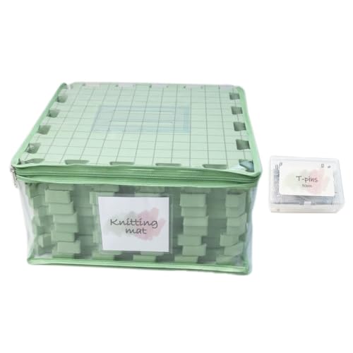 9 Stück Strick-Blockiermatten mit T-Nadeln, Gitterbrett, Häkel-Blockierbrett 9 Stück Strick-Blockiermatten mit T-Nadeln, Gitterbrett, Häkel-Blockierbrett von Kalttoy
