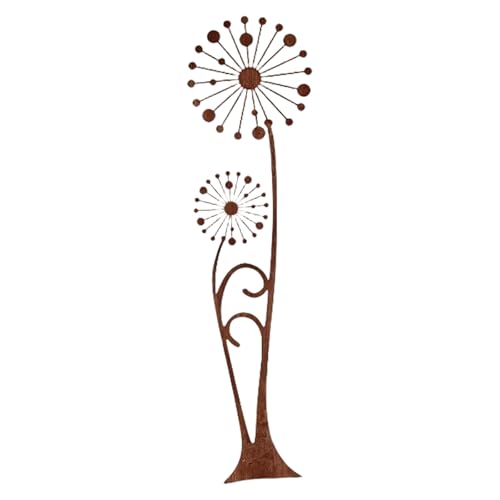 Antik Eisen Pusteblume Erdspieß Rustikaler Garten Hof Eisen Kunst Dekoration Pfahl für Rasen Topfpflanzen Display Verwendung Blumenarrangement Stake von Kalttoy