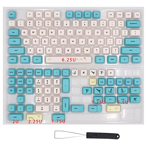 DYE-SUB-Tastenkappen für GK61 64 68 96 126 Layout Cherry MX Switch Mechanische Tastatur Xda Profile Keycaps Pbt 129 Stück von Kalttoy