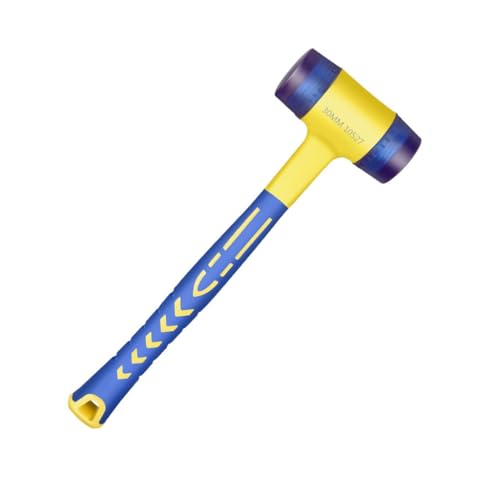 Doppelköpfiger Installationshammer Gummihammer mit Gummigriff isoliert von Kalttoy