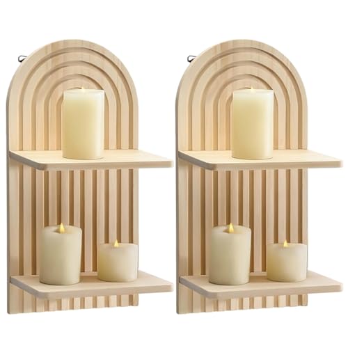Kalttoy 2 Stück Holz-Doppelschichtbogen, Aufbewahrungsregal für Wohnzimmer, Schlafzimmer, Küche Kalttoy 2 Stück Holz-Doppelschichtbogen, Aufbewahrungsregal für Wohnzimmer, Schlafzimmer, Küche von Kalttoy