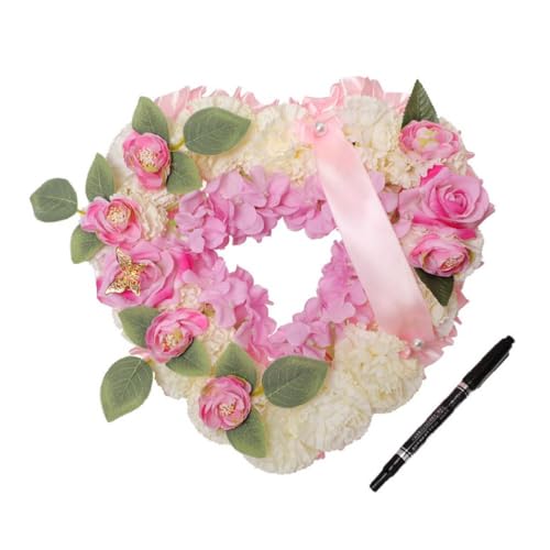 Künstliche Blume Beerdigung Blumenarrangement Herz Gedenkkranz Gedenkkranz von Kalttoy