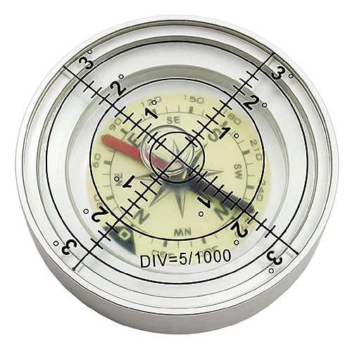 Metalllegierung Kreisförmige Wasserwaage mit Kompass Hohe Ebene Instrument Genauigkeit 2mm für Vermessungsinstrumente Wasserwaage von Kalttoy