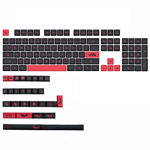 Mizu Tastenkappen mit 132 Tasten, PBT XDA-Tastenkappe, für DZ60/RK61/64/gk61/68/75/84/980/104, mechanische Tastatur, DYE SUB-Tastenkappen, DIY-Set, mechanische Tastatur-Tastenkappen, von Kalttoy