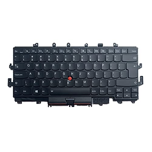 Original US-Layout Englische Tastatur mit Hintergrundbeleuchtung Kein Rahmen für ThinkPadx1 2016yoga Laptop, Schwarz von Kalttoy