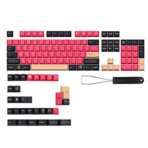 PBT-Tastenkappen-Set mit 135 Tasten, Farbstoff-Subbed Cherry Profil, personalisierte Tastenkappe für Cherry MX Switch TKL87 108, weiß, japanische Tastenkappen, Cherry Profile Pbt von Kalttoy