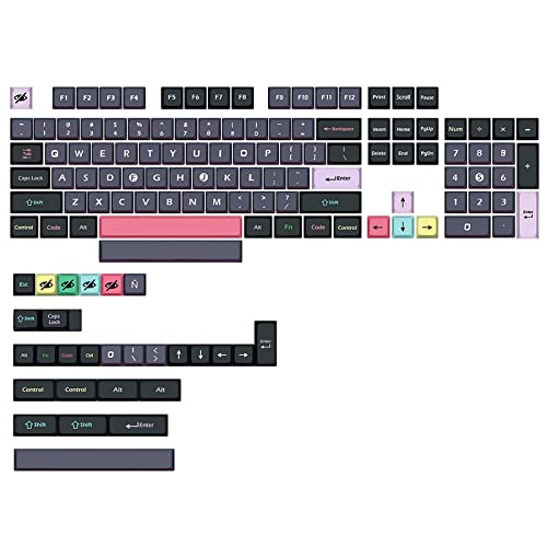 PBT-Tastenkappen mit 133 Tasten, Farbstoffsublimation, XDA-Höhenlayout für MX-Switch, mechanische Tastatur, einzigartiges Muster, Tastenkappen, Tastenkappen, 133 Tasten, Farbstoffsublimation, PBT, von Kalttoy