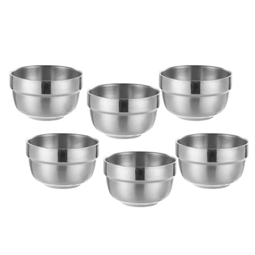 Set mit 6 Reisebechern, Trinkgeschirr-Set, 80 ml, Kaffeetassen, 304 Edelstahl-Textur von Kalttoy