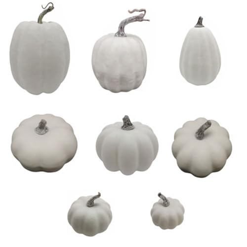 Set mit 7 goldfarbenen Kürbissen in verschiedenen Größen, für drinnen und draußen, elegantes Design Set mit 7 goldfarbenen Kürbissen in verschiedenen Größen, für drinnen und draußen, elegantes Design von Kalttoy