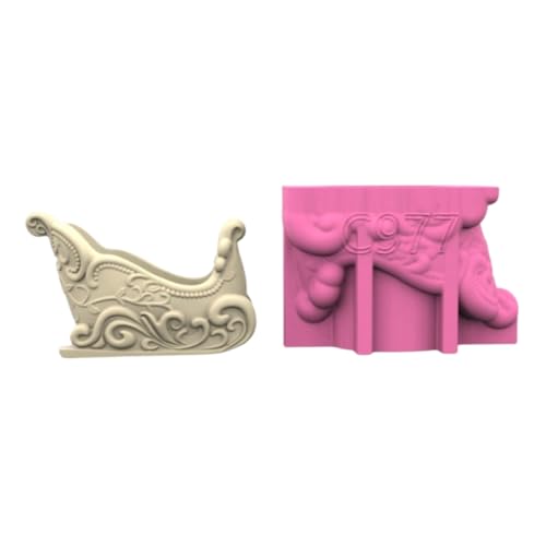 Silikon-Blumentopf-Form, Weihnachtsschlitten-Form, Sukkulenten-Übertopf-Formen von Kalttoy