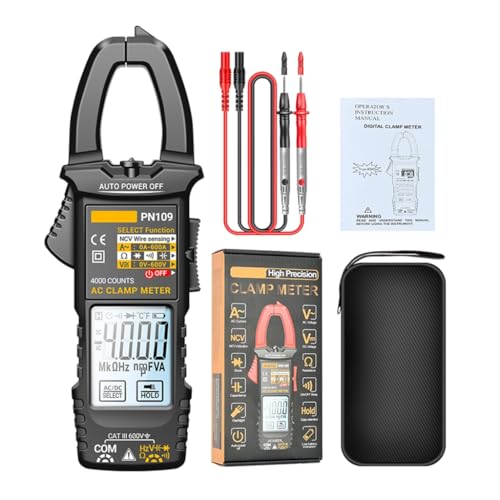Spannungsprüfer, 4000 Count, Multimeter, Klemmmessgerät mit Hintergrundbeleuchtung von Kalttoy